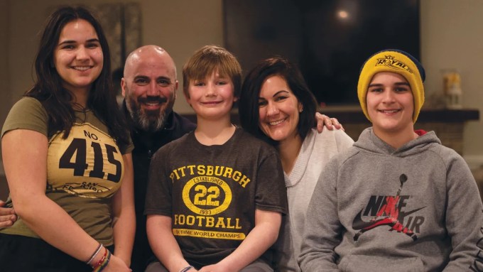 Jon Nelson with his family